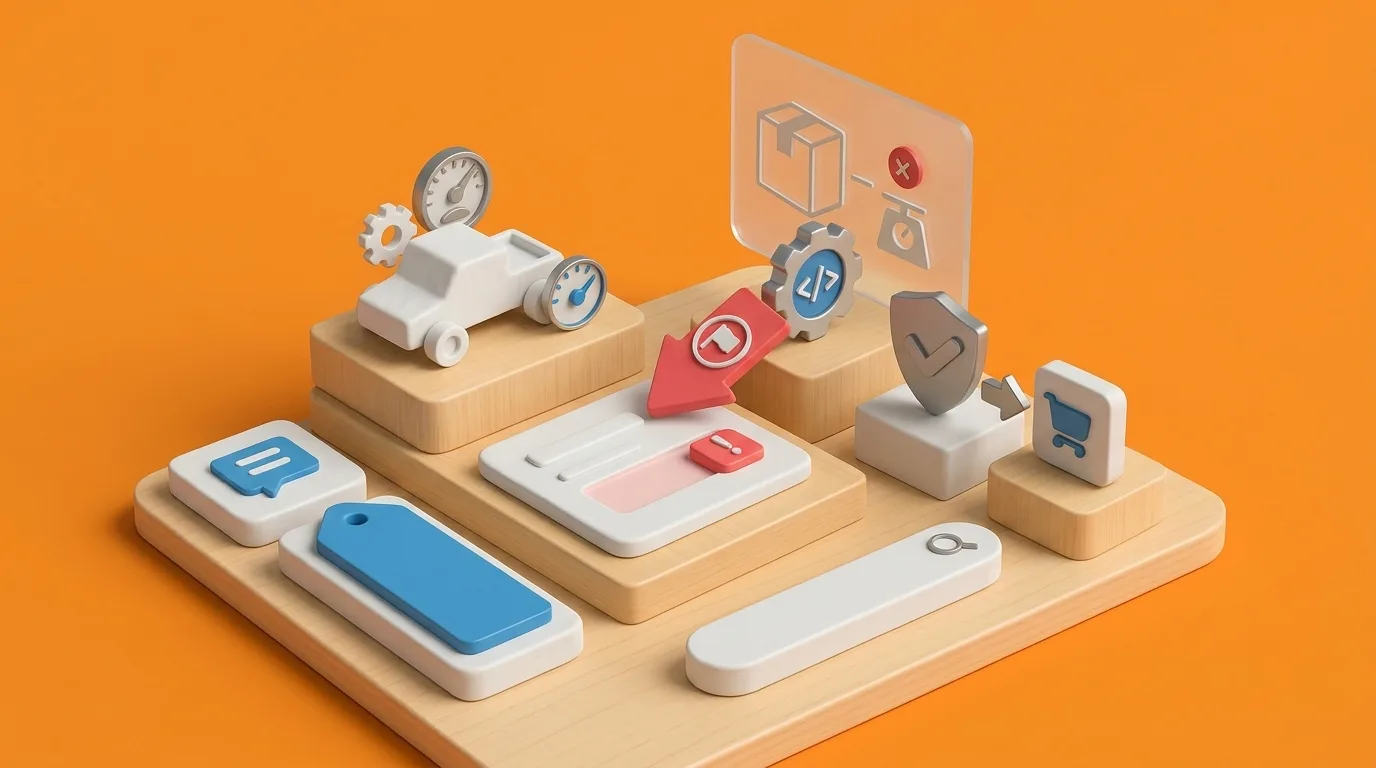 Product data blocks, a toy car and a validation shield